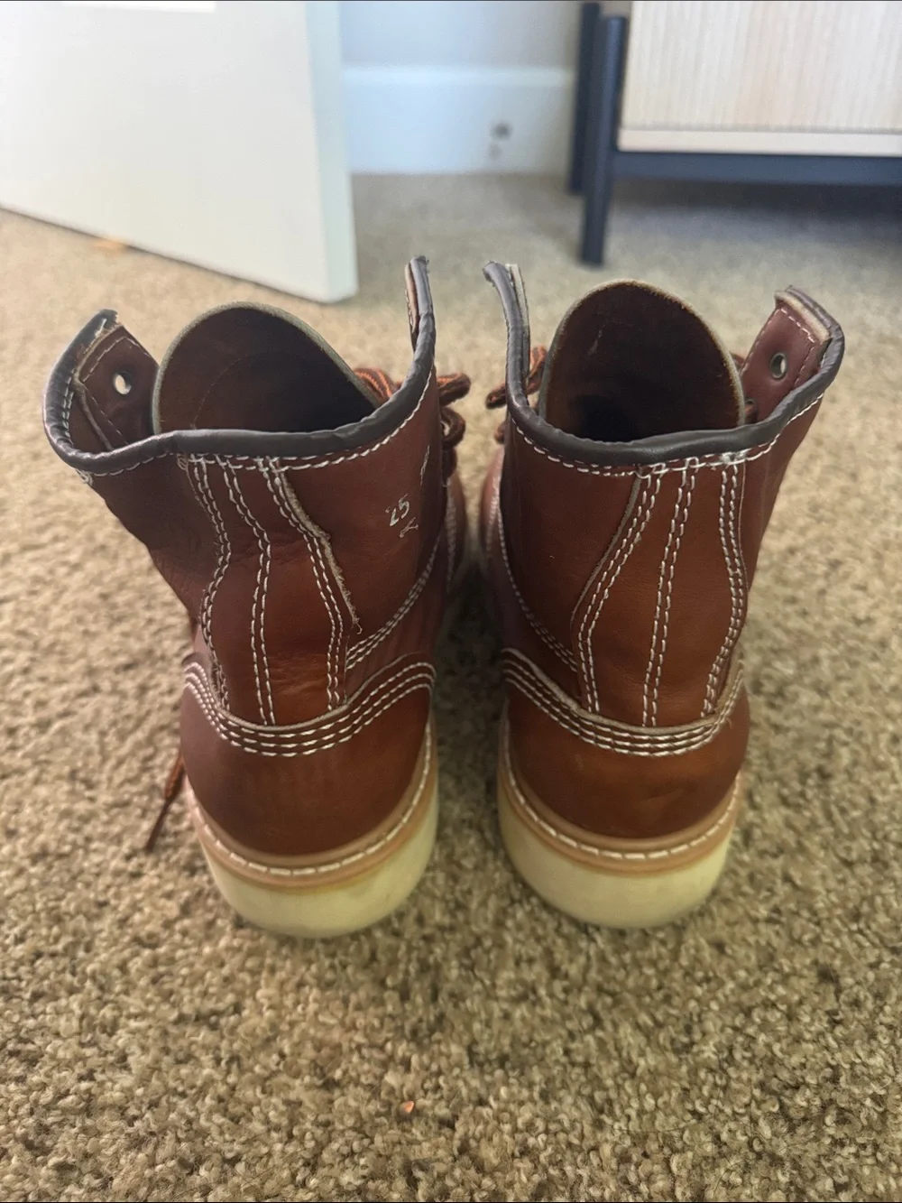 Carreta Brown Leather Work Boots